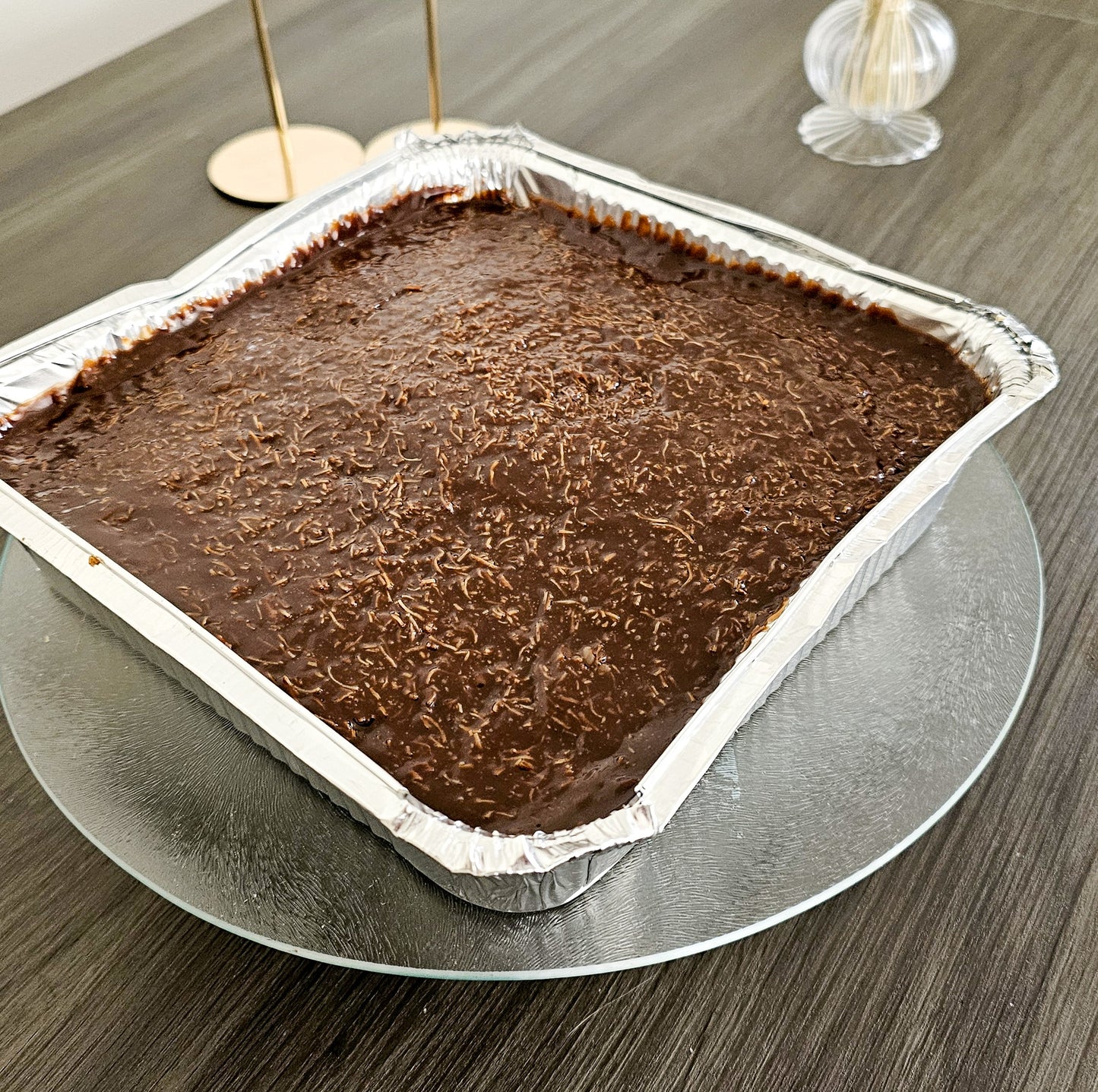Chocolate Kunafa Cake Tray