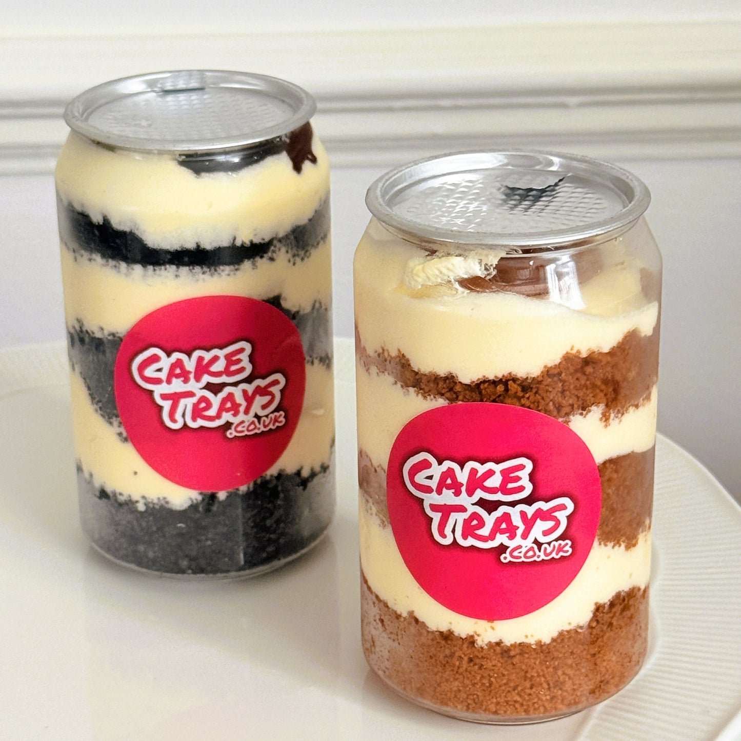 Biscoff Cheesecake in a Can layered with biscuit, cream cheese and Biscoff sauce – delivery in East London and Romford