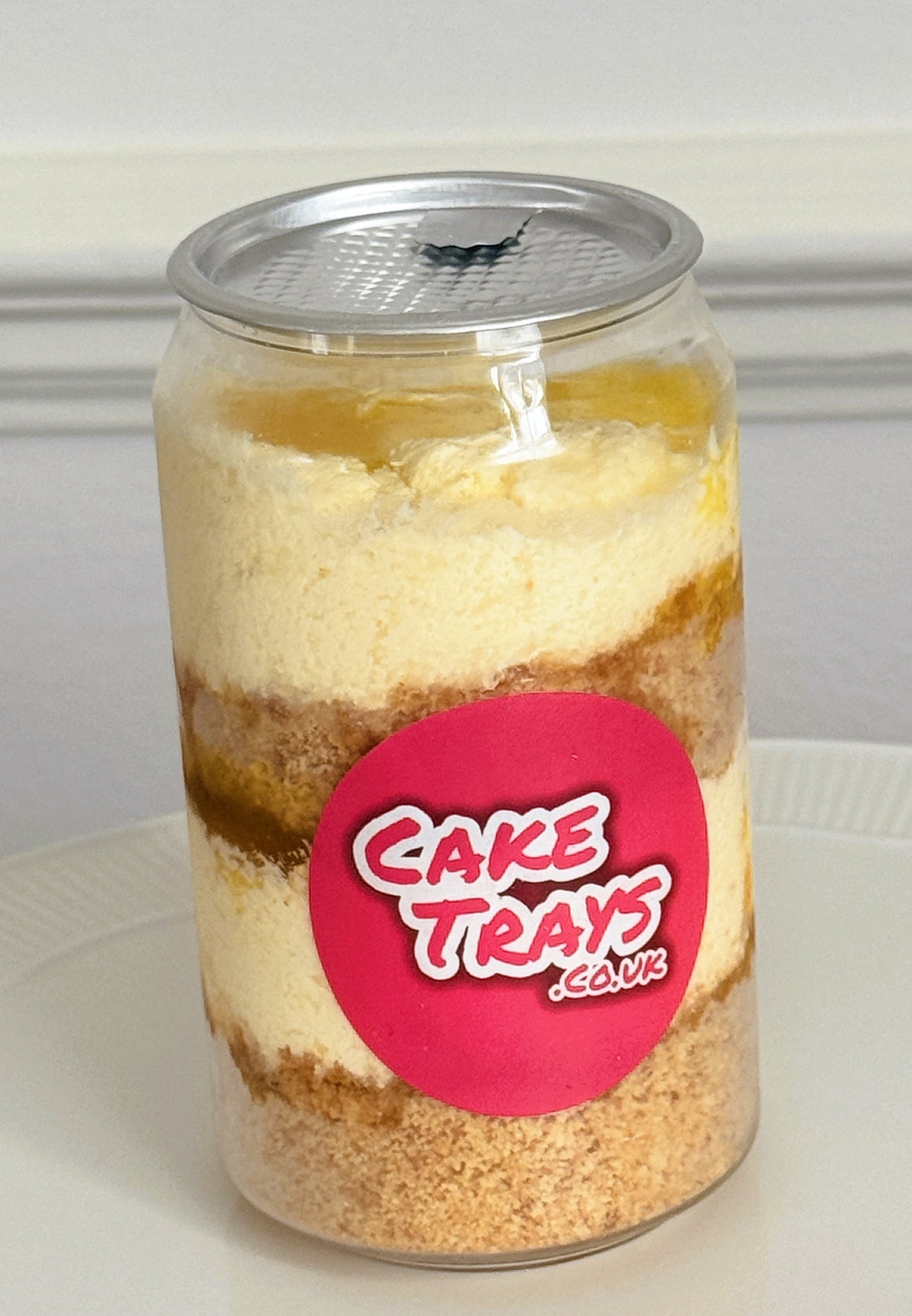 Lemon Cheesecake in a Can layered with tangy lemon curd and cream cheese – Romford and East Ham