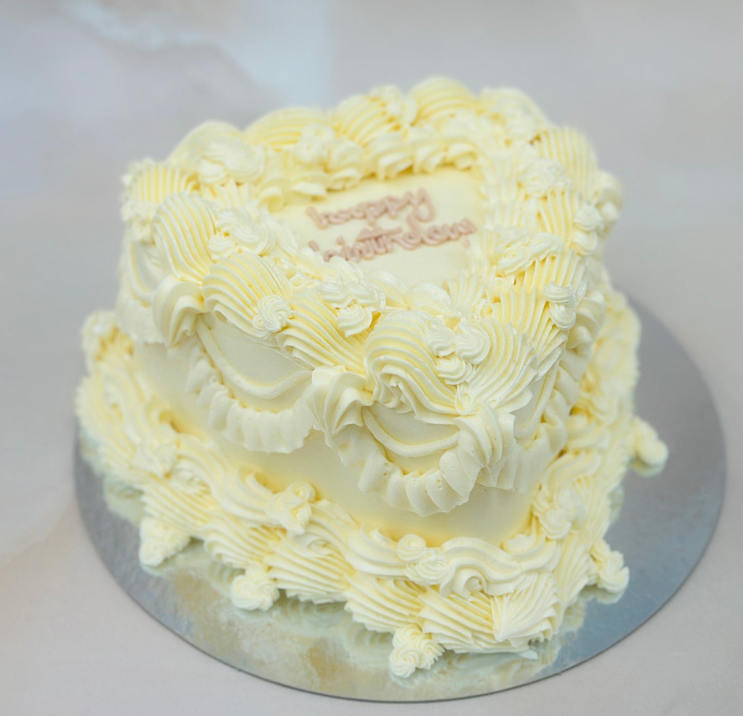 Minimalist ruffle cake with vanilla flavour delivered to IG2 Gants Hill and RM6 Chadwell Heath