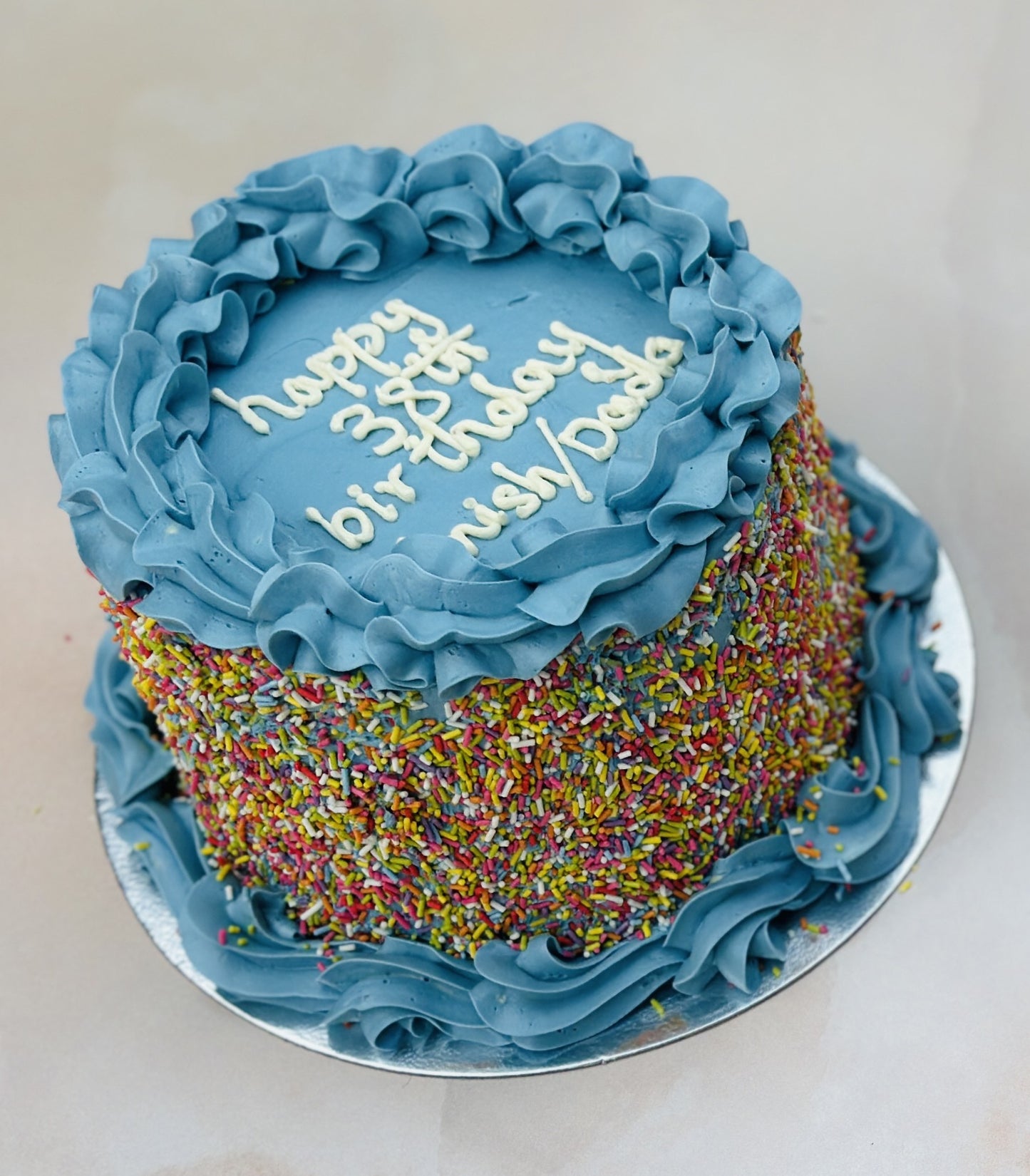 Classic sprinkle birthday cake, next day delivery across Barking and Dagenham.
