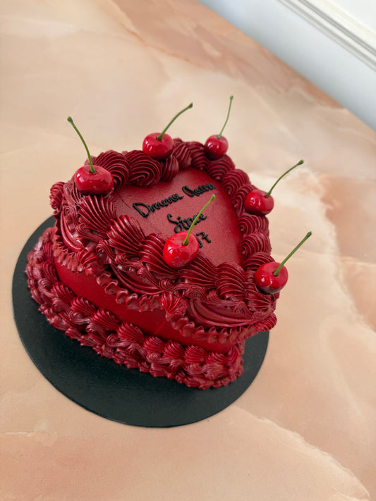 Custom Cherry-Topped Celebration Cake – Available in Dagenham