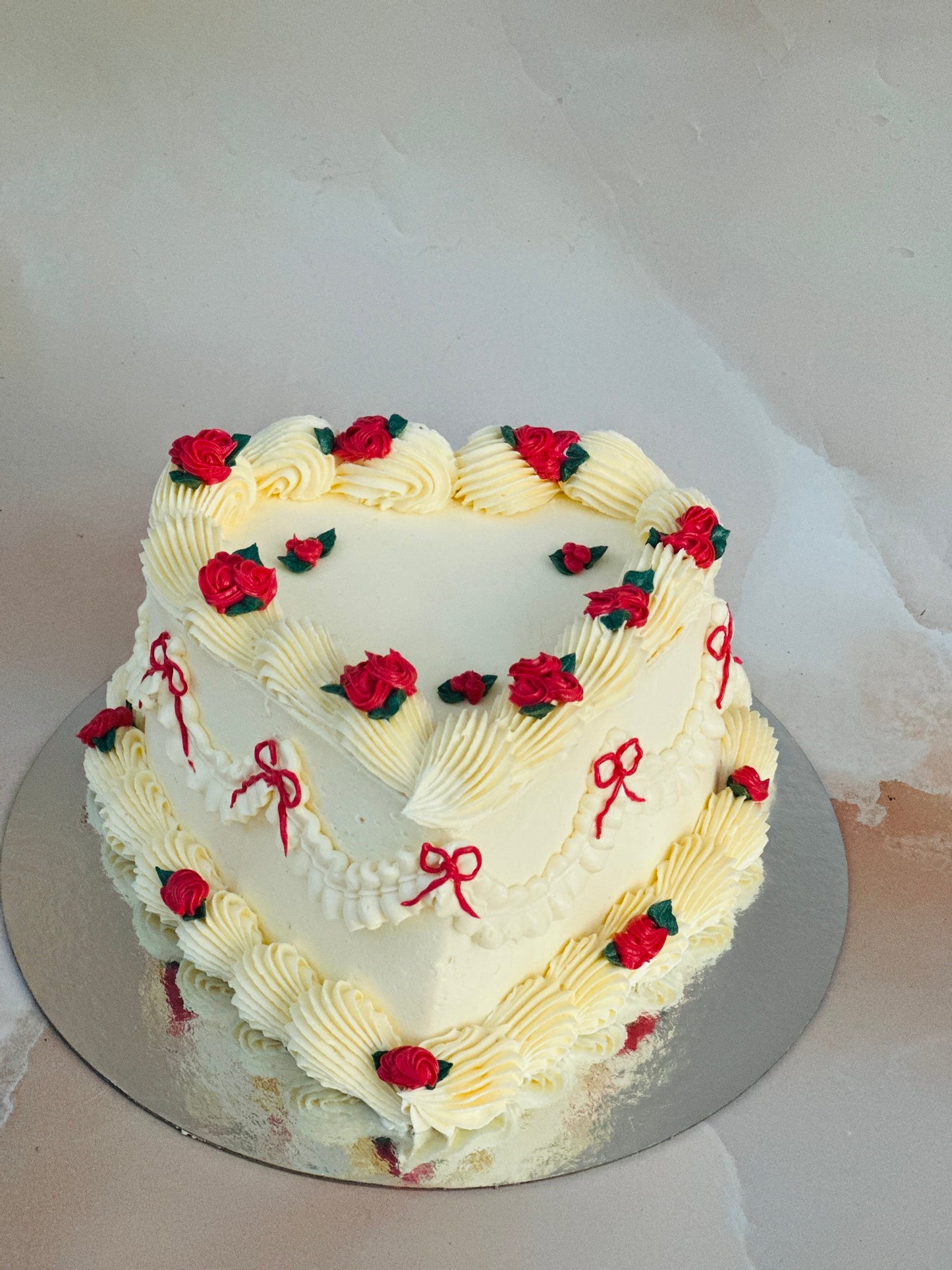 Christmas Heart Cake