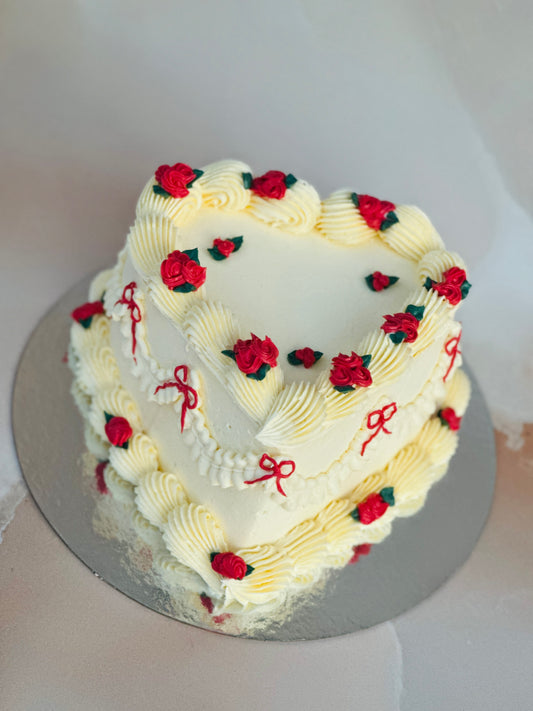 Christmas Heart Cake