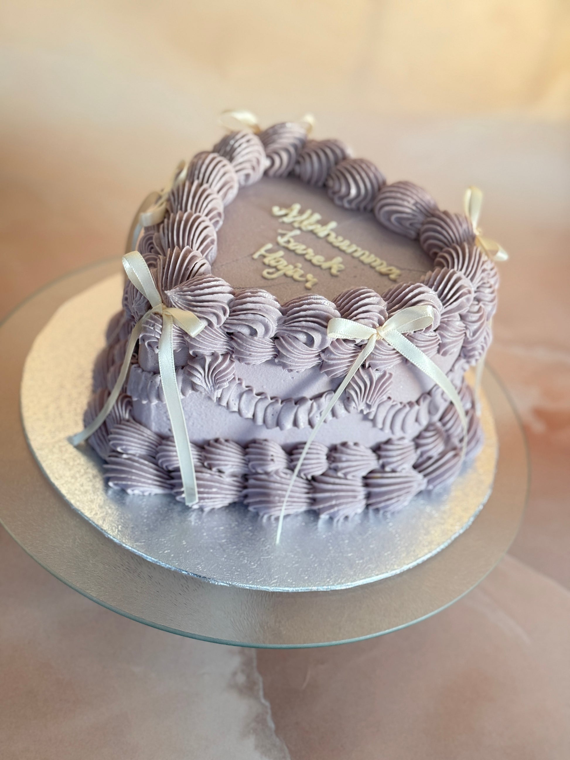 Soft Purple Celebration Cake – Perfect for Anniversaries in East London