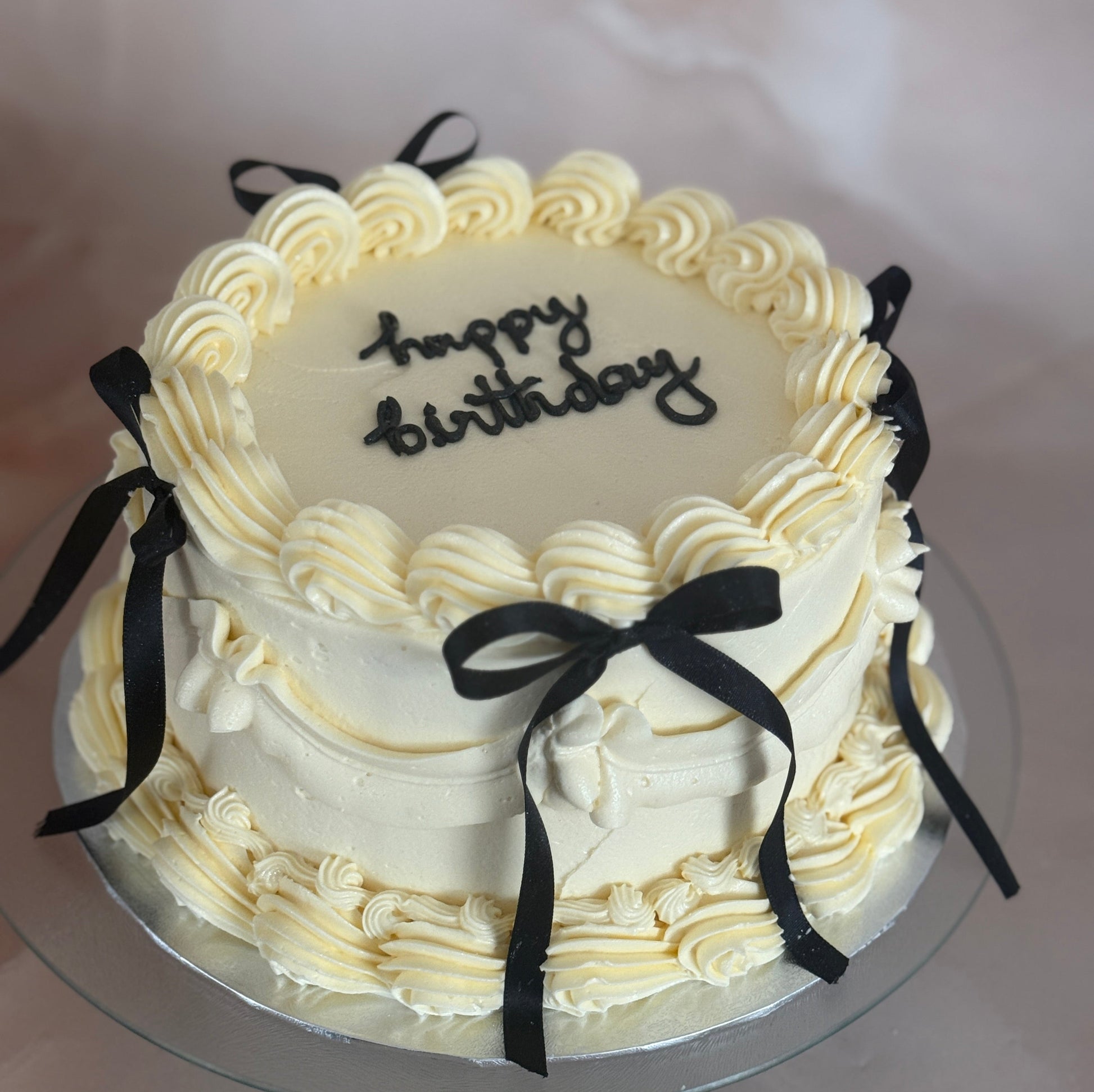 Elegant buttercream Vintage Bow Cake Romford & Ilford