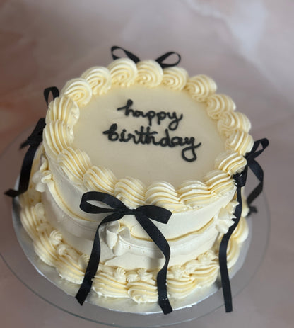 Vintage Bow Cake for next-day delivery in Stratford and Barking