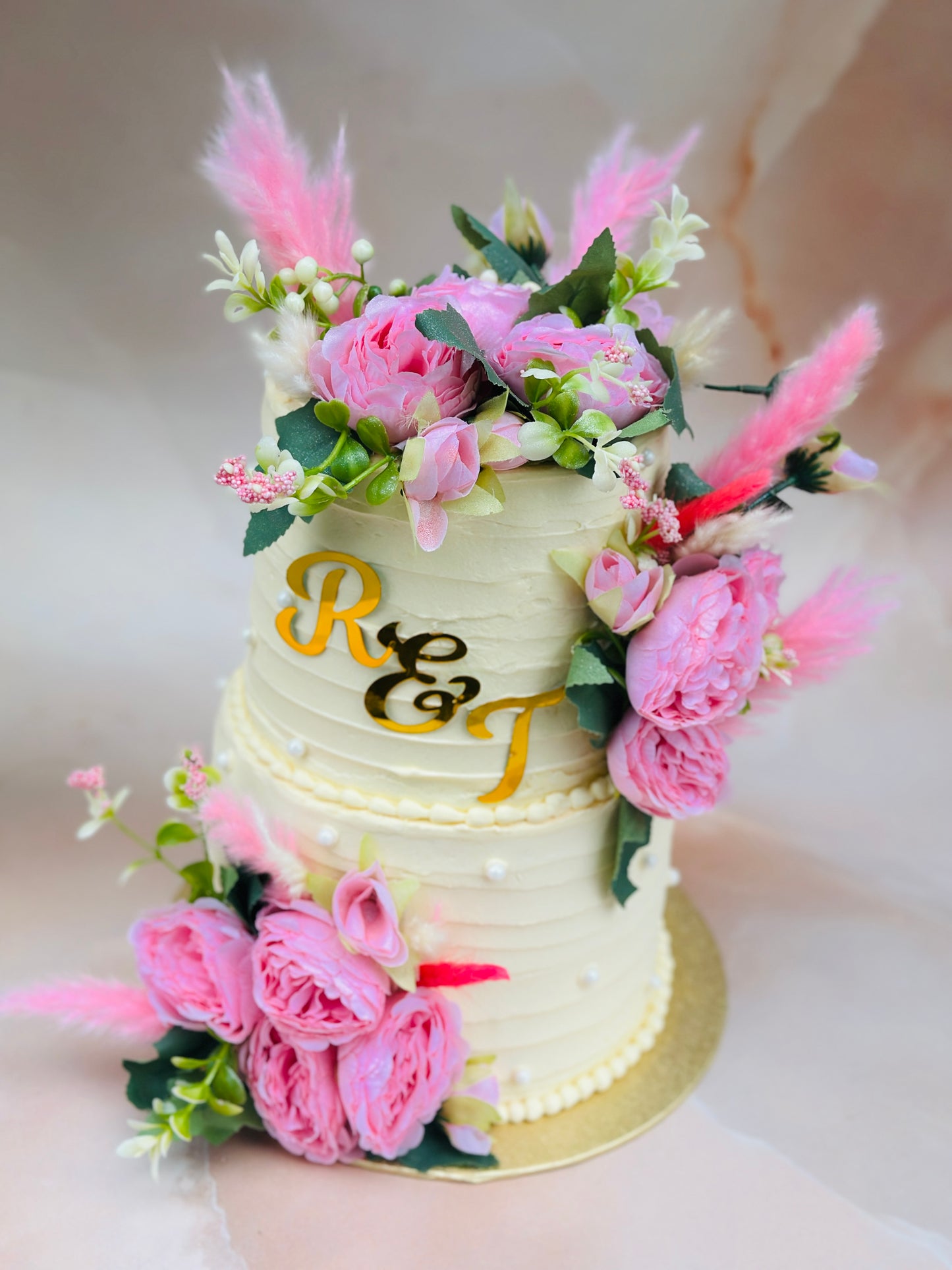 The Best 2 Tier Wedding Celebration Cake WC40 in Romford and East London - Same and Next Day Delivery - Cake Trays