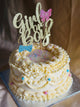Vintage Baby Shower Gender Reveal Cake