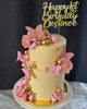 Butterfly First Birthday Two-Tier Cake