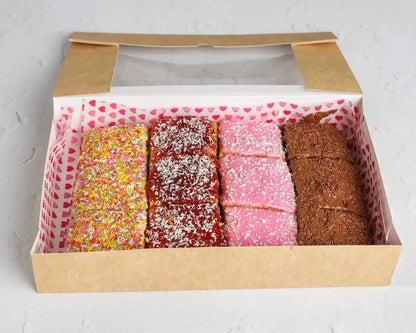 Assorted cake gift box with 12 slices in classic flavours, available for same-day delivery in Romford and Ilford.