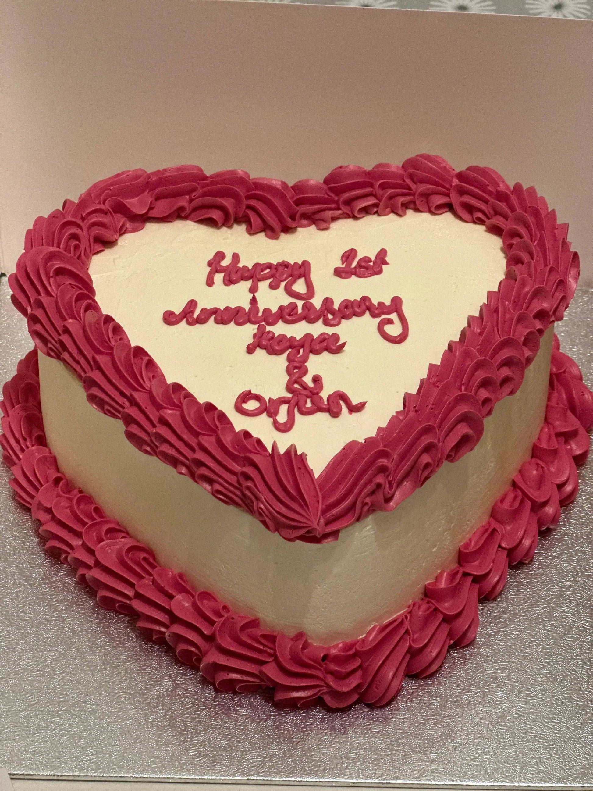 Heart Cake Same & Next Day Delivery in Romford from CakeTrays.co.uk