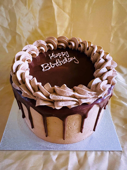 Chocolate Drip Birthday Cake - Premium Cakes & Dessert Bars from Cake Trays - Just £32.99! Shop now at Cake Trays