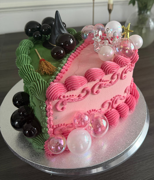 Witch princess Wicked heart cake for birthdays and themed parties with local cake delivery in East London and Barking