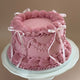 Dusky Pink Vintage Lambeth Cake with Satin Bows