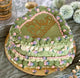 Pastel Green Floral Heart Cake