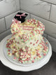 Pastel Rosette Graduation Heart Cake