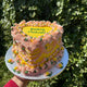 Peach & Lemon Vintage Heart Mehndi Cake