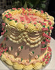 Peach & Lemon Vintage Lambeth Rosebud Cake