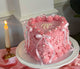 Pink Lambeth Heart Bow Cake
