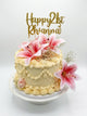 Pink Lily Vintage Lambeth 21st Birthday Cake