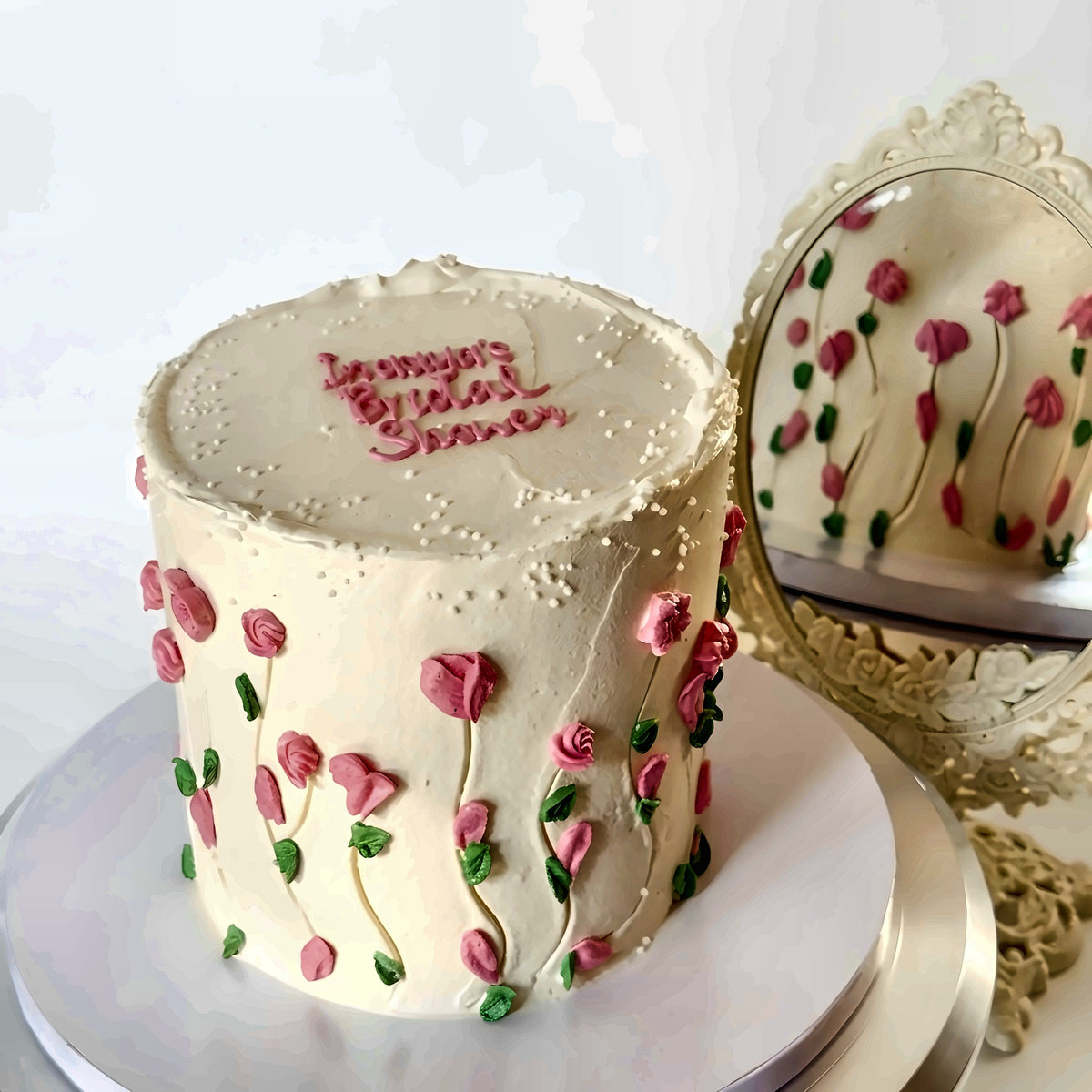 Pink Tulip Garden Vintage Cake by Cake Trays, East London