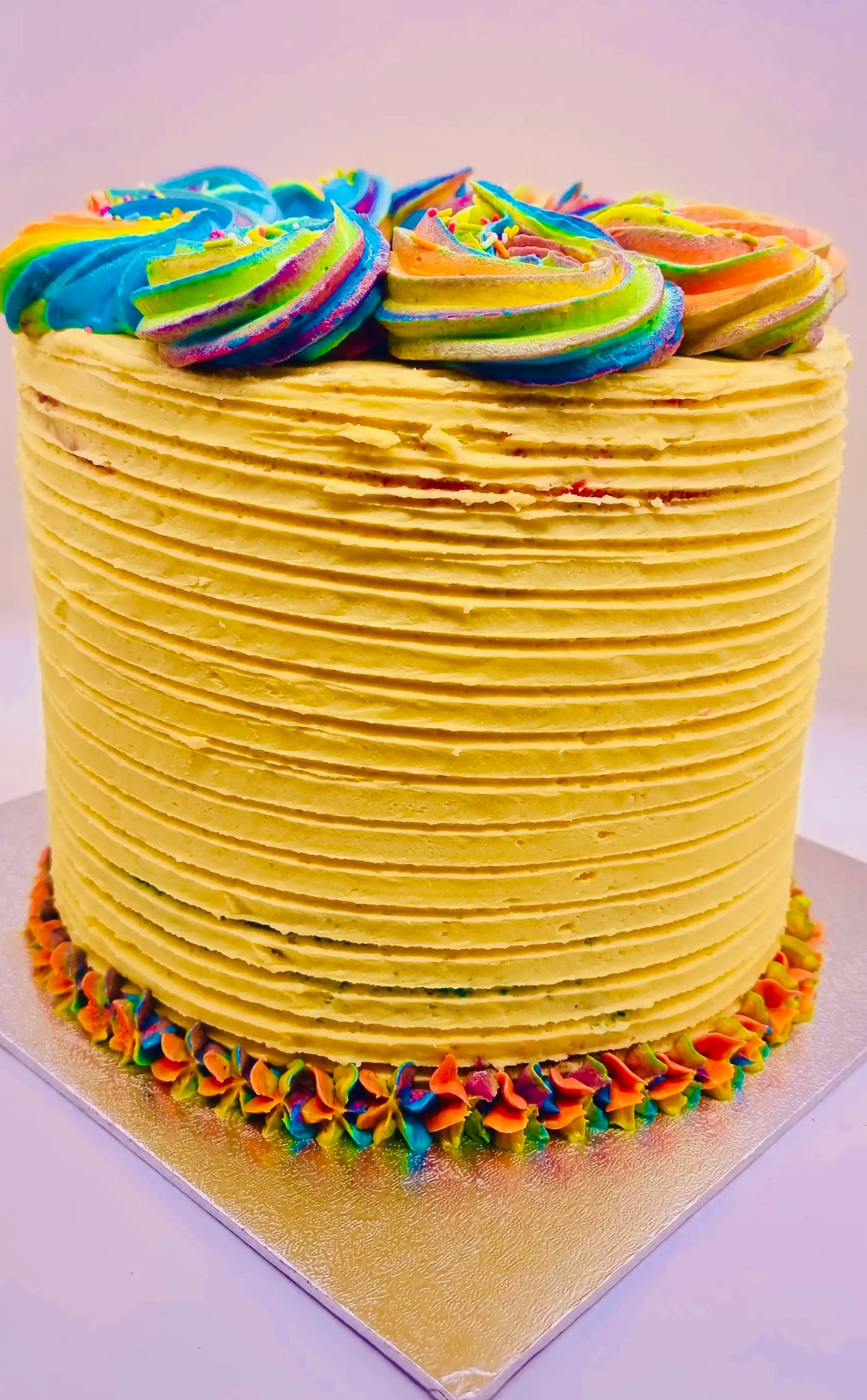 Rainbow Birthday Celebration Cake