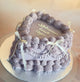 Ribbon Piped Heart Cake with Elegant Buttercream Swirls