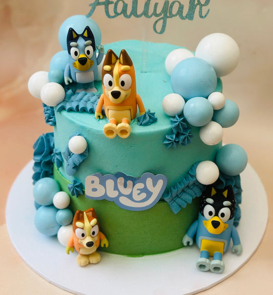 Same-day Bluey cake delivery in Stratford and Walthamstow – handmade birthday cake with Bluey theme for kids.
