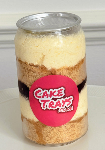 Strawberry Cheesecake in a Can with biscuit base and strawberry jam – Dagenham and Barking same-day delivery