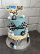 'Two Fast' Race Car Two-Tier Birthday Cake