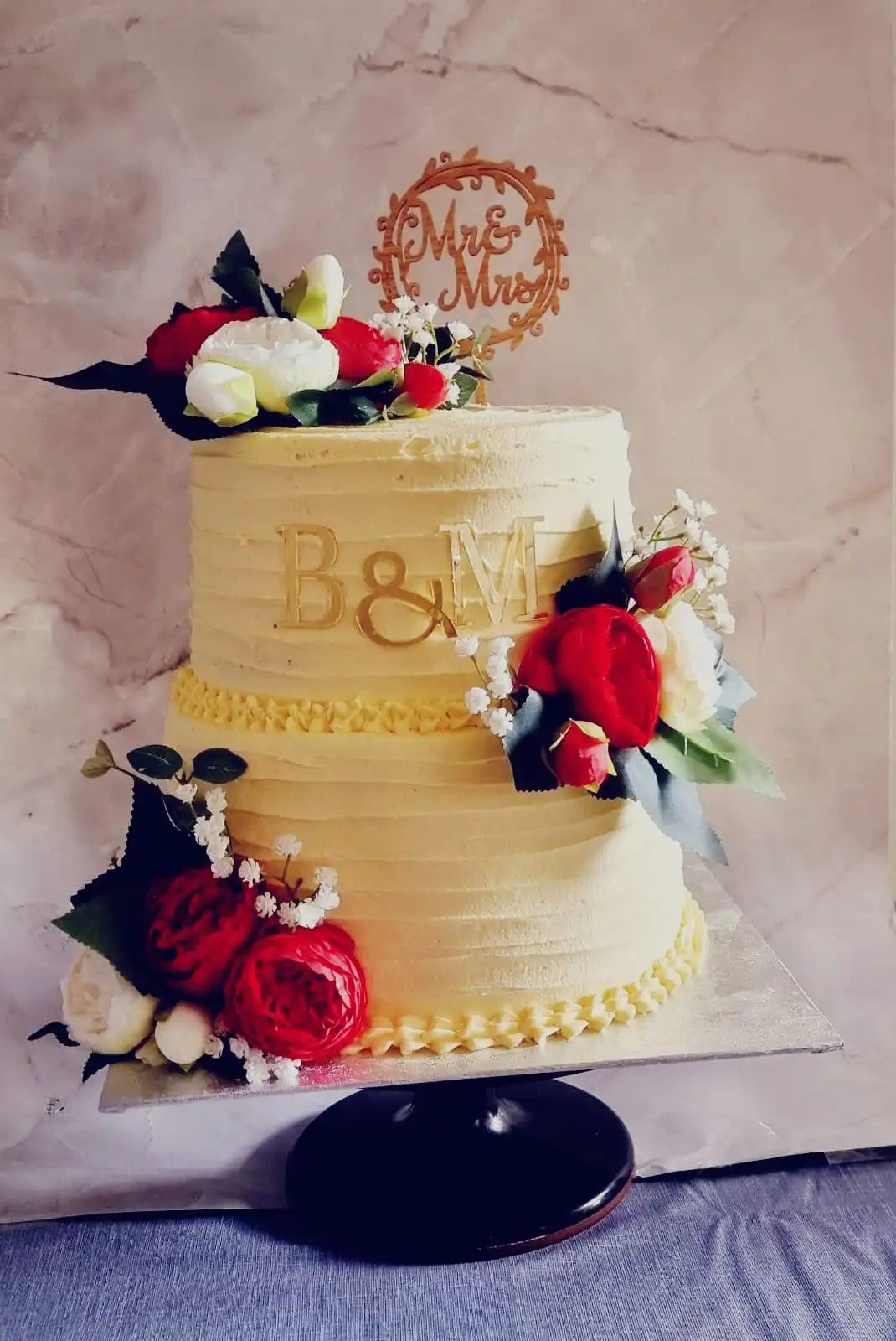 Wedding Celebration Cake (2 Tier) - Premium Cakes & Dessert Bars from Cake Trays - Just £100! Shop now at Cake Trays