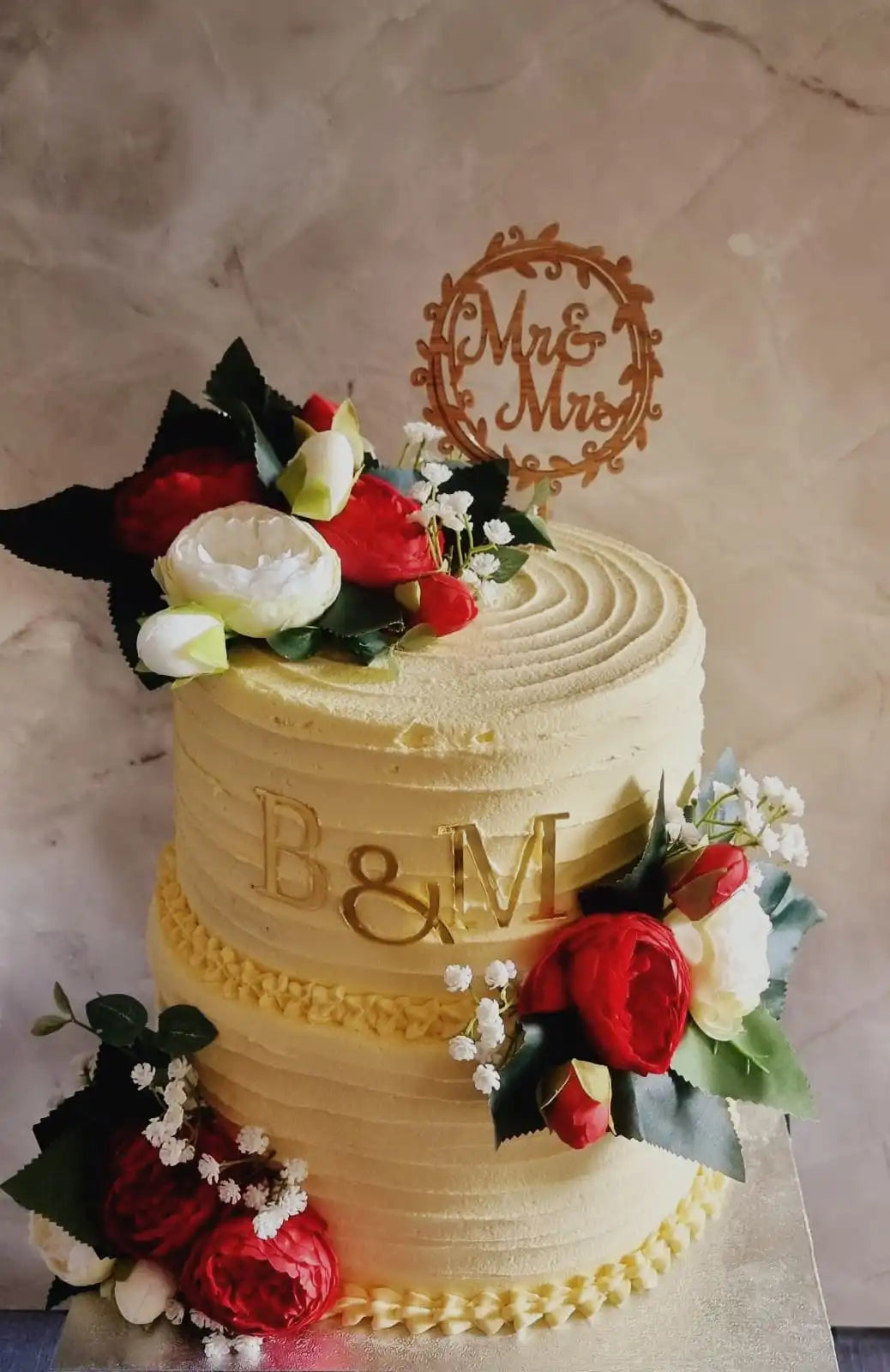 Wedding Celebration Cake (2 Tier) - Premium Cakes & Dessert Bars from Cake Trays - Just £100! Shop now at Cake Trays