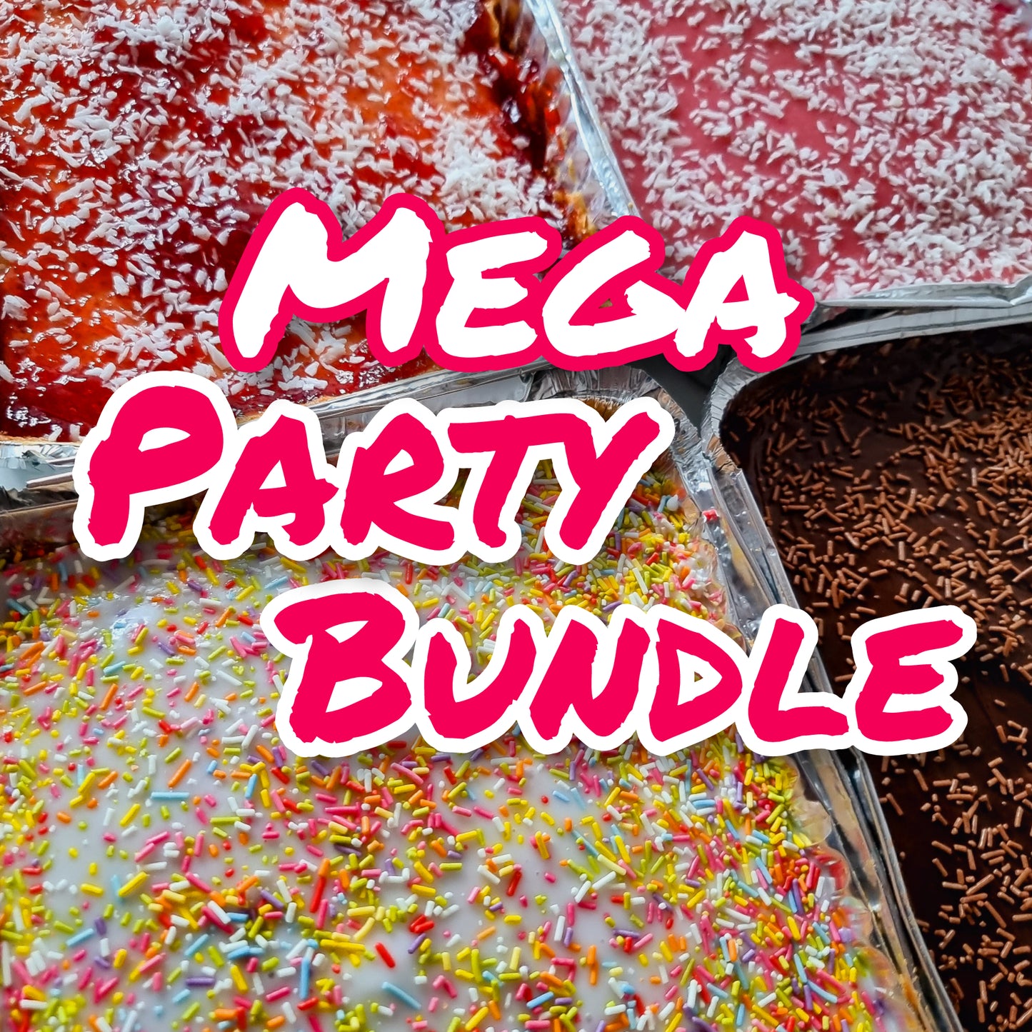 Mega Party Cake Trays Bundle (54 Slices) of delightful goodness