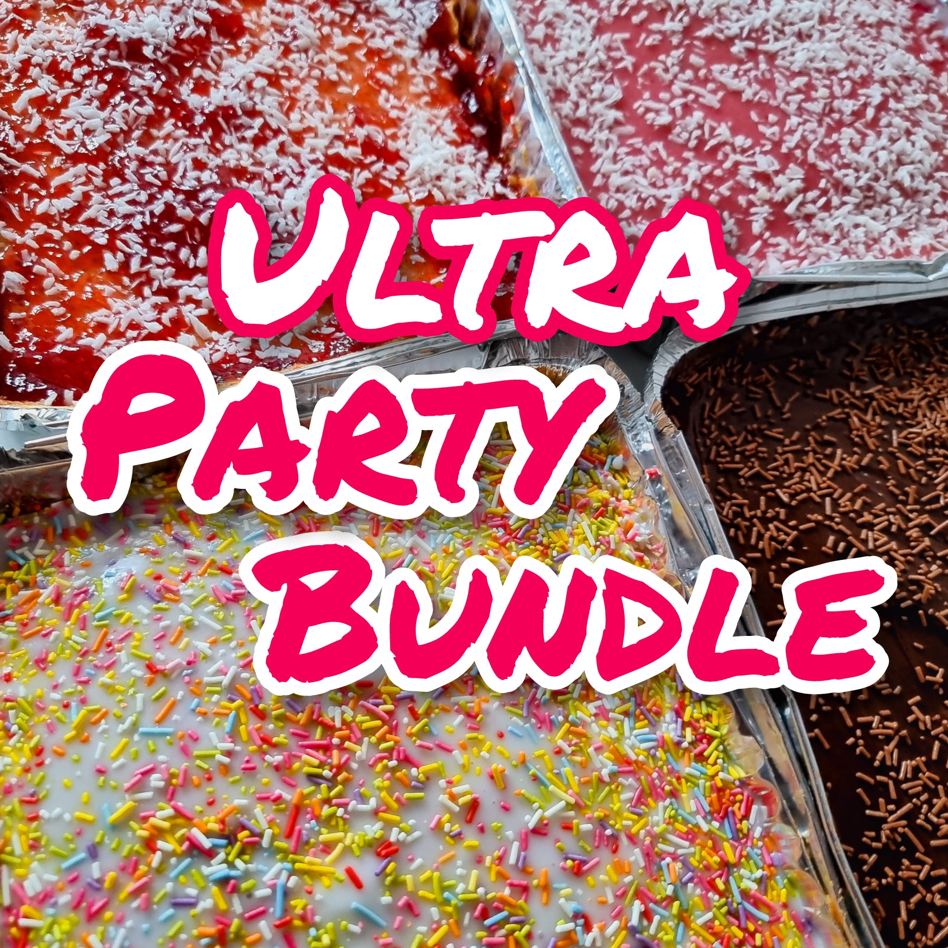 Ultra party cake trays bundle with 60 slices for an epic celebration